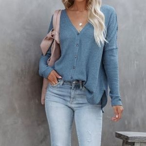 Vici Waffle Button Down